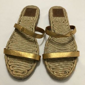 Tory Burch Two Band Flat Espadrilles Sandals